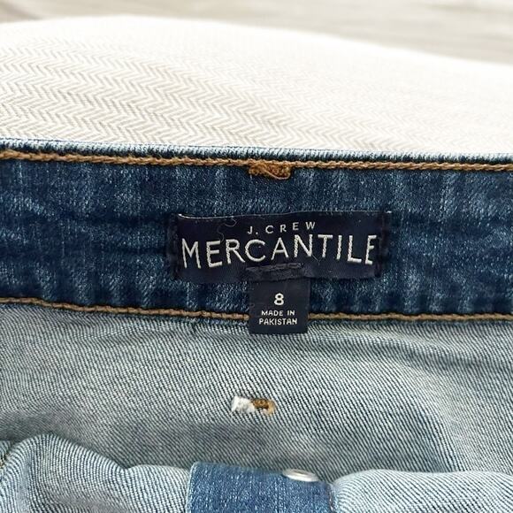 J.Crew Mercantile Blue Button-Down Denim Mini Skirt Size 8 - Picture 6 of 6
